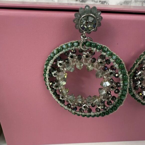 Beaded Statement Earrings - Picture 3 of 5